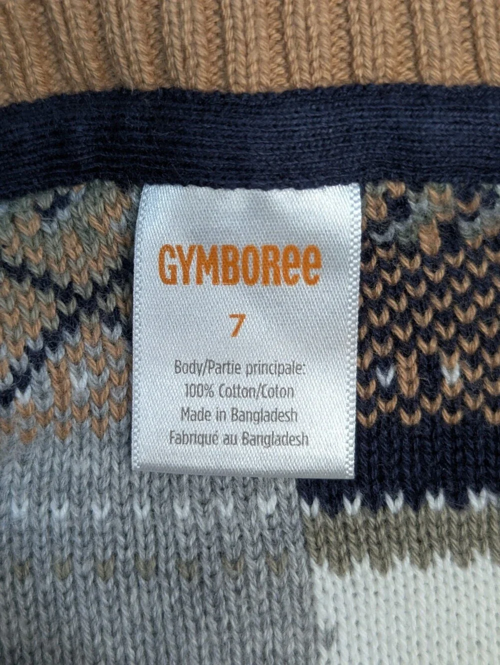 Gymboree Boy's Patchwork Little Rocky Mountain Sweater | Size 7